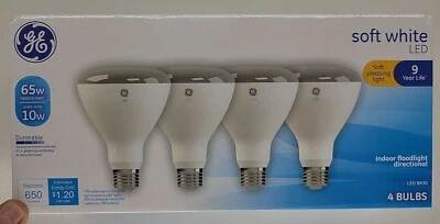 Floodlight GE LED BR30 Indoor 4 Soft White Light Bulbs 65w Dimmable 650 Lumens - Image 1 of 4