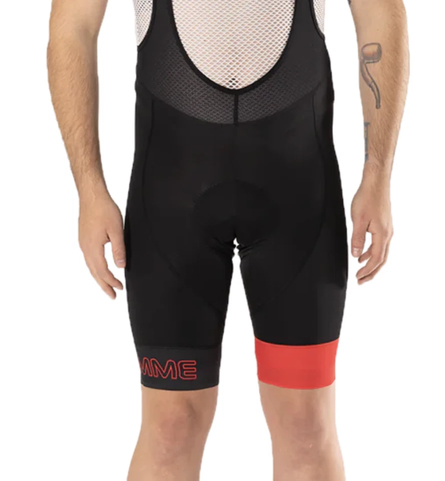Culotte con tirantes de ciclismo ecológico Biemme Legend - negro/rojo - mediano para hombre - hecho en Italia Foto 1 de 1