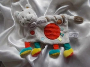 Doudou tigre (chat) blanc, multicoloren fourrure, plat, Simba, Nicotoy, Kiabi - Picture 1 of 4