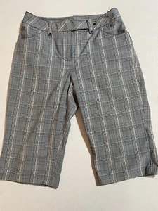 Cutter Buck Women's Golf Bermuda Shorts Size 6 Plaid - Picture 1 of 7