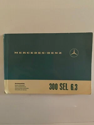 notice d'entretien Mercedes 300 SEL 6.3 Type 108/109 1972 - Photo 1/4