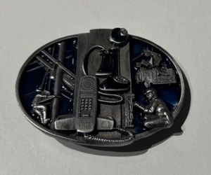 Siskiyou Belt Buckle 1988 Electric Lineman Trade Skilled Worker Telephone - Picture 1 of 5