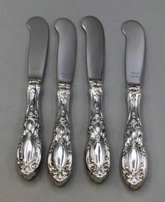 Juego de 4 esparcidores de mantequilla King Richard by Towle 5,75", mango y hoja de ley Foto 1 de 3