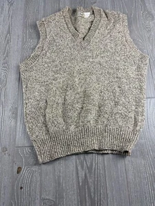 LL Beans Sweater Vest Mens Size XL Knit Wool Blend Vintage Sweater - Picture 1 of 9