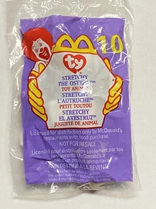 1999 McDonald’s Stretchy the Ostrich #10 Beanie Baby Happy Meal Vintage in Bag - Picture 1 of 6