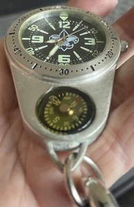 Vintage Pfadfinder BSA Kompass Quarz Analog Herren Schlüssel Karabiner Uhr - Bild 1 von 6