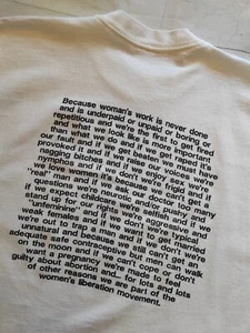 Vintage 90s Women's Liberation Movement Single Stitch Graphic T-shirt Size Large - Picture 1 of 9