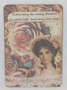 THERE MAY BE MANY FLOWERS ... BUT ONLY ONE ROSE Collectible Art Card ACEO ATC - Picture 1 of 1