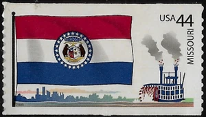 BANDERA DEL ESTADO DE MISSOURI EE. UU. 2009 SCOTT #4301 CONJUNTO 3 BANDERAS DE NUESTRA NACIÓN MVF 44c SELLO - Imagen 1 de 2