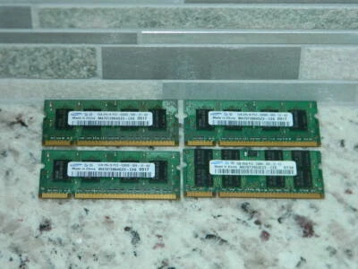 4X SAMSUNG 1GB 2RX16 PC2-5300S-555-12-A3 M470T2864QZ3-CE6 MEMORY RAM - Image 1 of 2