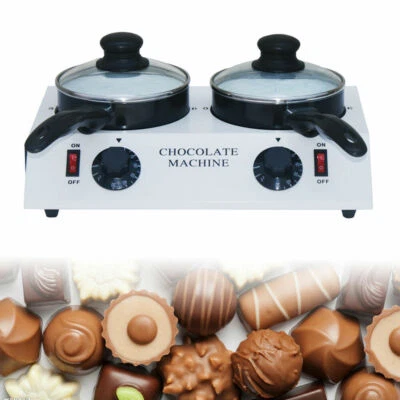 Electric Chocolate Double Melting Pot Fondue Melter Ceramic Machine Kitchen Tool - image 1 of 4