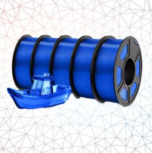 JAYO Nieuwe 3D filament PETG TRANSPARANT BLAUW nieuwe rol a 1,1 kilo. - Afbeelding 1 van 3