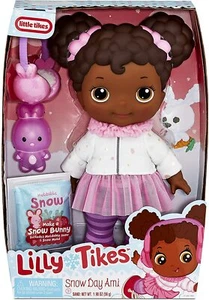 Muñeca Ami Lilly Tikes Día de la Nieve Hacer un Conejo de Nieve Afroamericana Nueva - Imagen 1 de 2