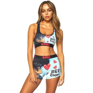 PSD Womens NLE Choppa Broken Heart Boyshorts Multi - Picture 1 of 5