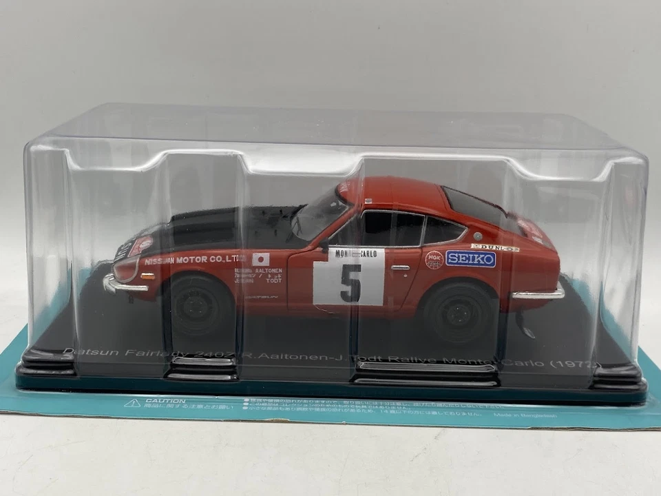 1:24 Datsun Fairlady 240Z Aaltonen Rally Montecarlo 1972 Japan Hachette diecast - Immagine 1 di 4
