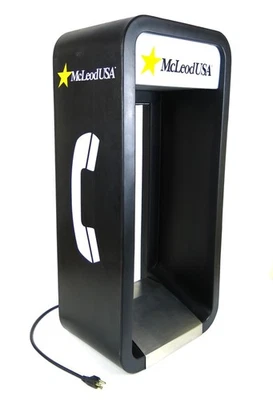 Cabina telefónica de pago de plástico moldeado vintage (nuevo stock antiguo) Foto 1 de 4