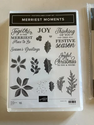 Stampin up Merriest Moments and Merriest Frames cartella ibrida in rilievo - Immagine 1 di 2