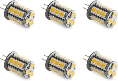 T3 G4 Bi-Pin LED Light Bulb 12VAC/DC Low Voltage 3Watt Warm White Color 2700K-30 - Image 1 of 4