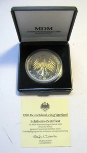 Gedenkmünze MDM Deutschland, einig Vaterland 1990 polierte Platte - Bild 1 von 5