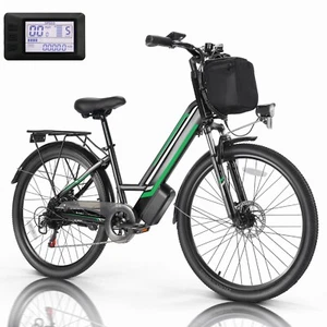 26In Electric Bike, Adults Commuting Bicycle 500W 48V Cruiser E-bike Up to 20MPH - Picture 1 of 13