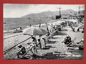Cartolina - Pietra Ligure ( Savona ) - Riviera delle Palme - Spiaggia - 1950 - Foto 1 di 2
