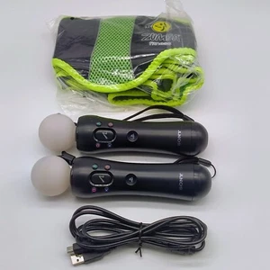 COPPIA SONY PS MOVE PER PLAYSTATION PS3 + CAVO + KIT ZUMBA - TESTATO COMPLETO - Imagen 1 de 8