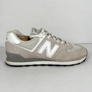 New Balance 574 Grey Nimbus Cloud Sneakers Mens Size 8.5 Suede Lace Up Shoes - Picture 1 of 10