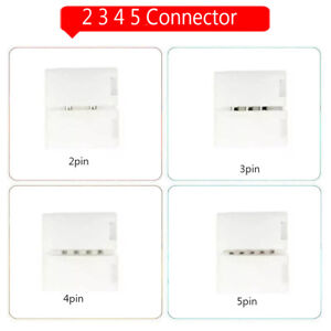 10mm Width Solderless Connector 2/3/4/5pin T/L/X Shape For 5050 Led Strip light