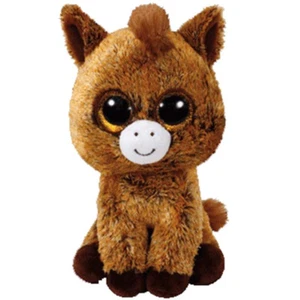 Ty Beanie Boos Stuffed & Plush Animal Colorful Brown Horse Children Toy Kid Doll - Picture 1 of 4
