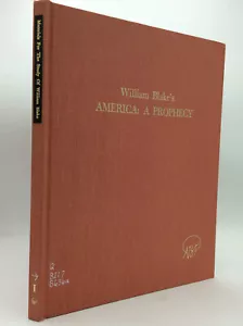 AMERICA: A Prophecy - William Blake - 1974 - SIGNED G.E. Bentley - limited ed - Picture 1 of 4