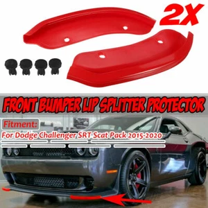 Front Bumper Lip Spoiler Splitter Guard for Dodge Challenger SRT HELLCAT 2015-21 - Foto 1 di 9