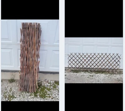 Vintage OOAK Homemade 38" Tall Expandable From 12"- 83" Wood Fence Garden Decor - Image 1 of 4
