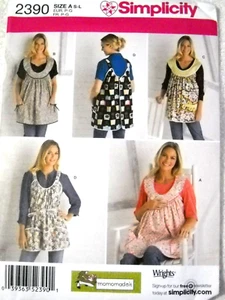 Simplicity 2390 Maternity Aprons Misses Size S-L Sewing Pattern - Picture 1 of 2