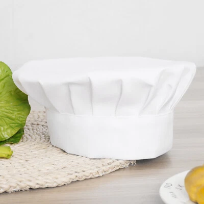 Mens Chef Jacket Coat Uniform Kitchen Short Sleeve Jackets Work Cook Top +Hat - Image 1 of 4