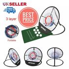 Pitching Chipping Cages Golf Net Mats Practice Training Aids Bag Indoor Outdoor