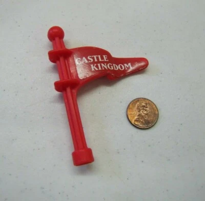 Vintage Lincoln Logs Red Plastic Flag Part For Castle Kingdom Hasbro Replacement - Image 1 of 3