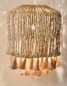 Pantalla de iluminación colgante de pasto marino, luz de techo colgante, ecológica - Imagen 1 de 14