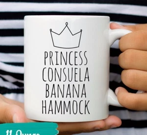 Friends Princess Consuela Banana Hammock Mug Funny Friend Coffee Mugs Crap Bag - Picture 1 of 9