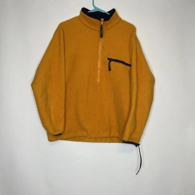 Chaqueta Pullover Vintage Años 90 LL Bean Mango Naranja Pila Profunda Polar Calce Cuadrado L/XL Foto 1 de 4