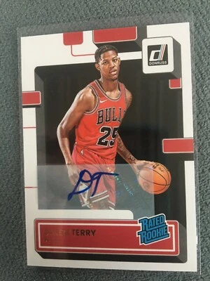 2022-23 DONRUSS BASKETBALL 218 DALEN TERRY BULLS  RATED ROOKIE AUTOGRAPH - Image 1 of 3