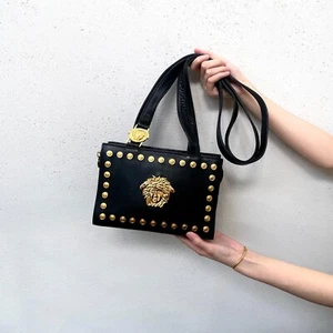 RARE☆☆☆Auth VERSACE Medusa Logo W Strap Shoulder Bag - Bild 1 von 14