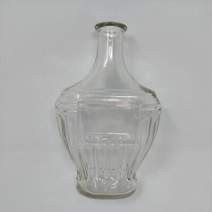 Bottiglia decanter vetro trasparente liquore borbonico epoca proibizionismo - senza tappo - Foto 1 di 11