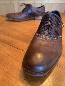 Cole Haan Brown Alligator Saddle Shoes 8.5 M - Picture 1 of 11