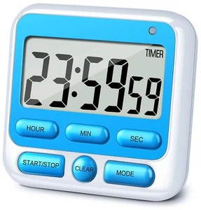 Digital Kitchen Timer with Alarm Switch On/Off Switch, 24 Hour Clock and Alarm - Picture 1 of 8