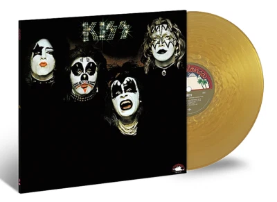 KISS 50th Anniv. Premium Golden Nugget Color LP Vinyl Foil Jacket 1/2500 New Ace - Image 1 of 4