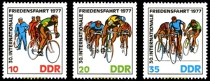 EBS East Germany DDR 1977 - Warsaw-Berlin-Prague Cycle Rally - 2216-2218 - MNH** - Picture 1 of 4