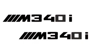 2 x For BMW M 340i Logo Sticker Decal 6D Carbon Fibre Vinyl - Picture 1 of 9