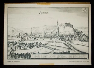 IMPRESIÓN ANTIGUA Topographia Bavariae Illustrator Matthäus Merian 1593-1650 - Imagen 1 de 6