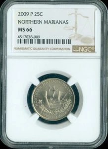 2009 Northern Marianas Quarter NGC MS66 Auction - Picture 1 of 2