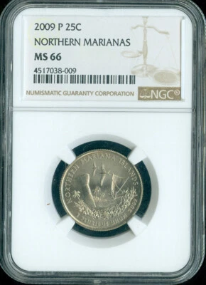 2009 Northern Marianas Quarter NGC MS66 Auction - Image 1 of 2